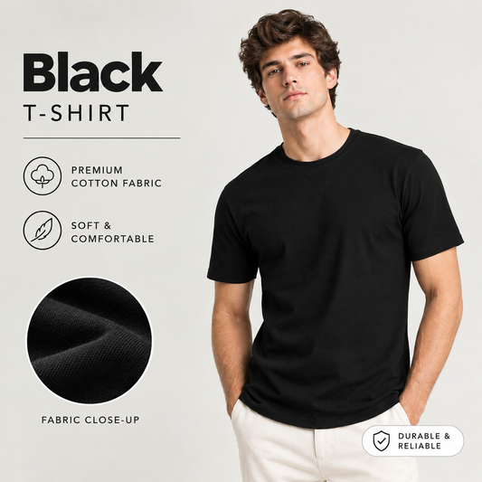 3 Tees Combo – Maroon, White & Black | Best Value Bundle | COTTONNY