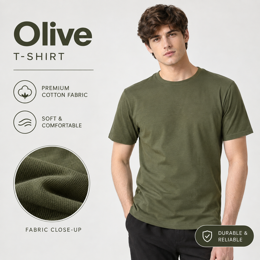 Classic Crew Neck Tee - Olive